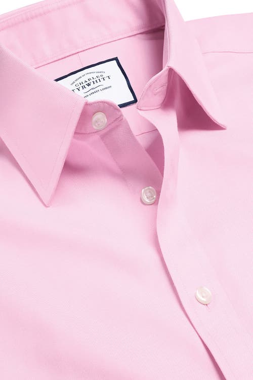 CHARLES TYRWHITT CHARLES TYRWHITT NON-IRON TWILL SLIM FIT SHIRT DOUBLE CUFF 