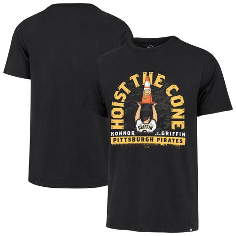 Men's '47 Konnor Griffin Black Pittsburgh Pirates Hoist the Cone Player Graphic T-Shirt