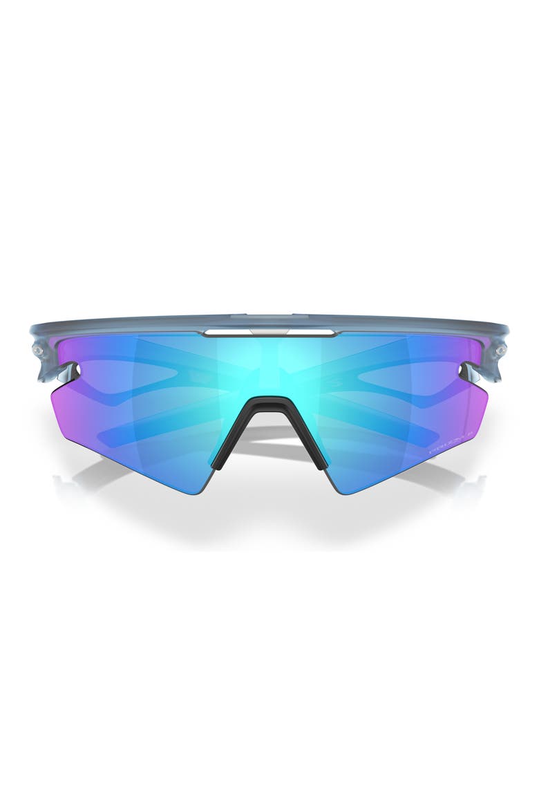 Gender Inclusive Sphaera 36mm Polarized Rectangle Shield Sunglasses, Alternate, color, MATTE TRANS STONEWASHED