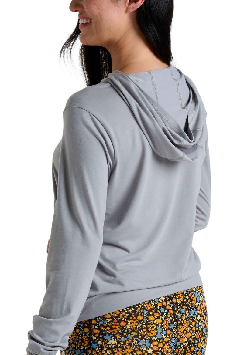 Women's Swifty Long Sleeve Hoodie, Alternate, color, Light Ash
