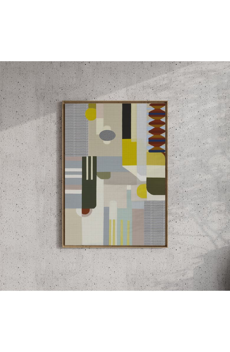 Forma Art Studio Woven Perspectives No. 16 Geometric Abstract Art Print, Alternate, color, Natural Oak Frame