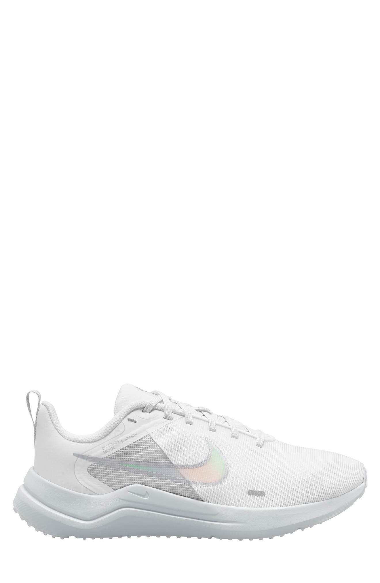 Nike Downshifter 12 Running Shoe, Main, color, White/ Silver/ Platinum