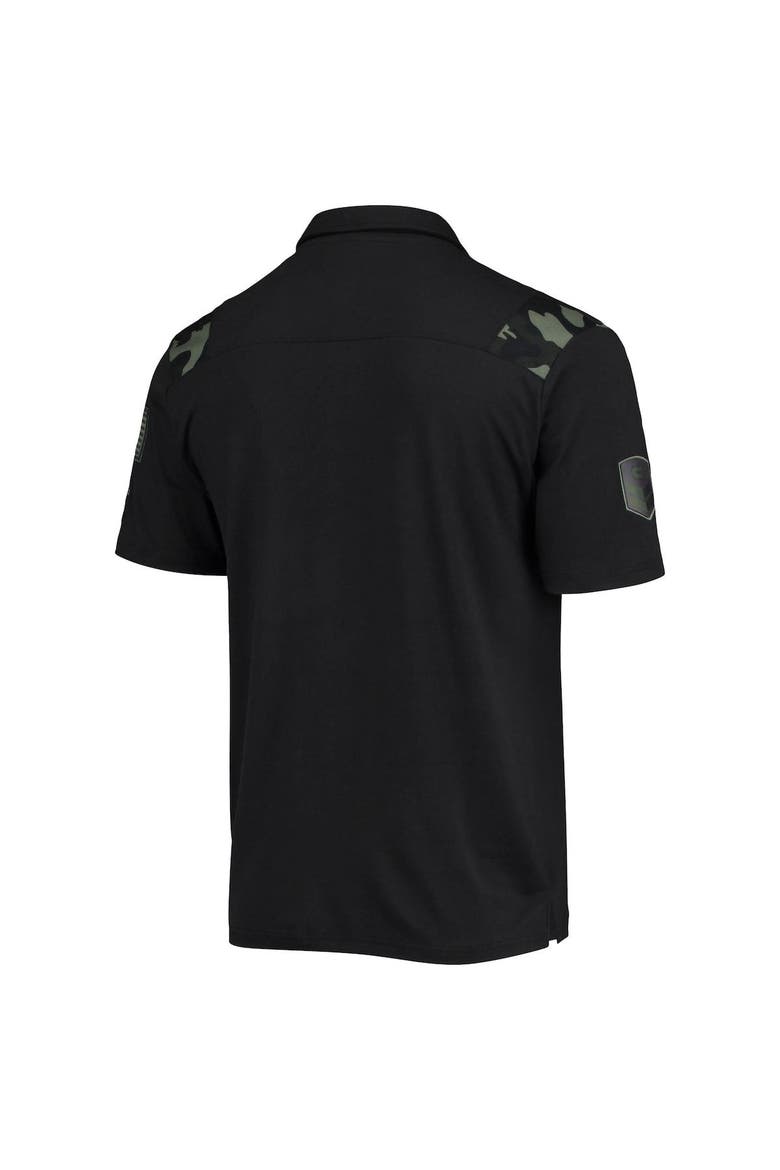Men's Colosseum Black Washington Huskies OHT Military Appreciation Sierra Team Polo, Alternate, color, Black