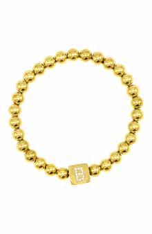 Crystal Initial Stretch Bracelet