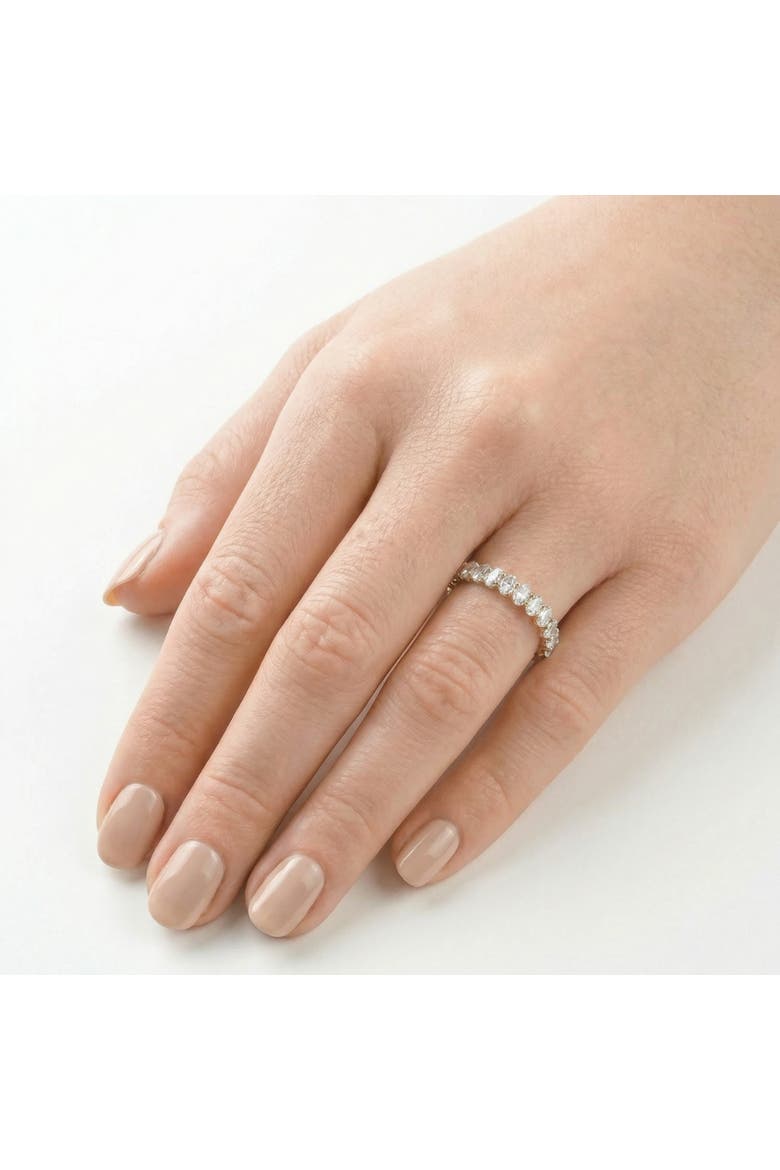 3Ct Oval Diamond Eternity Wedding Ring 14k Gold Lab Grown, Alternate, color, 14k Yellow Gold