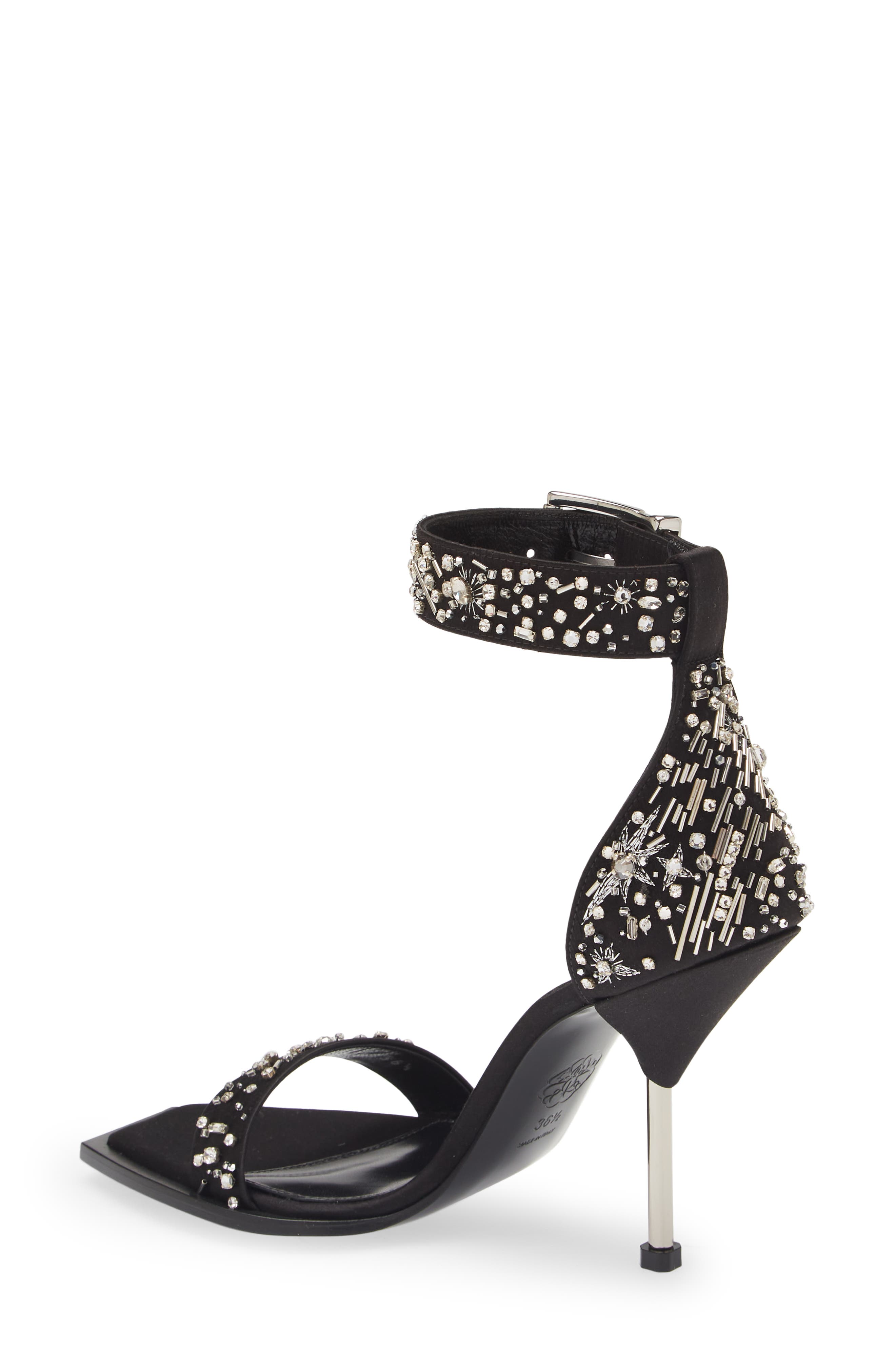 McQueen Punk Comet Crystal Embellished Sandal (Women) | Nordstrom
