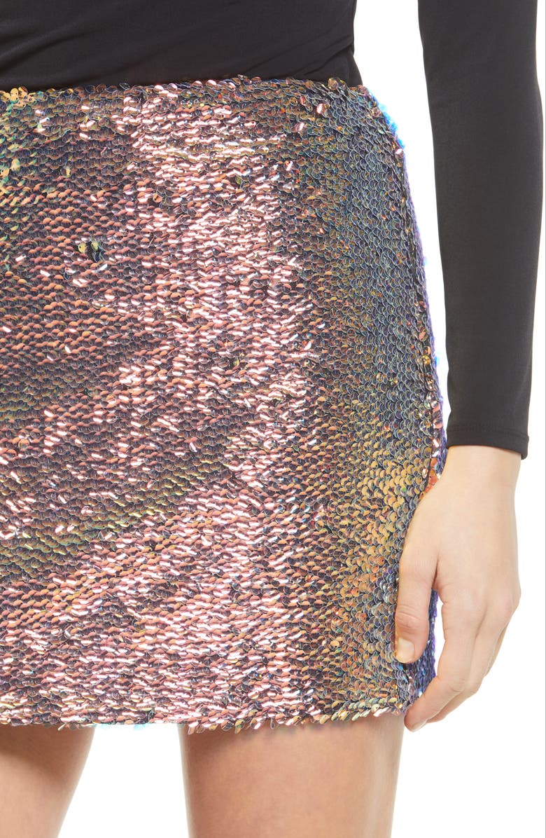 Endless Rose Sequin Miniskirt, Alternate, color, 