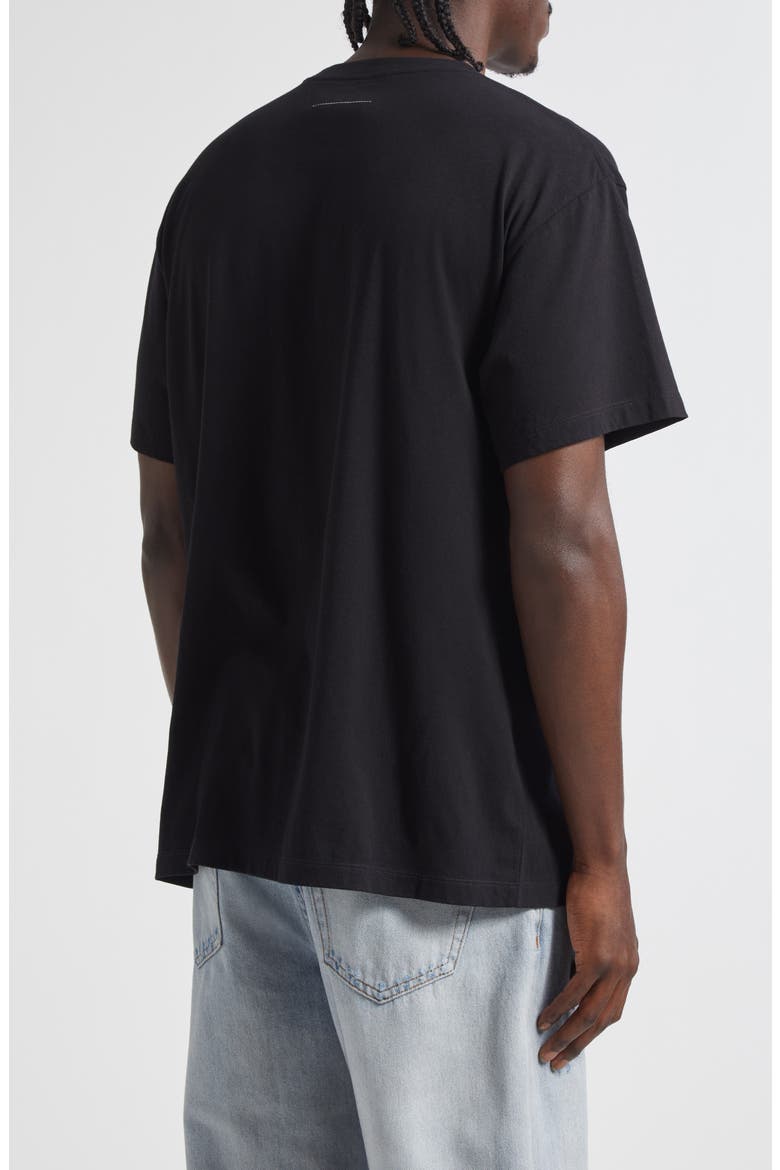 Spray Dot Motif Numeric Logo Patch T-Shirt, Alternate, color, BLACK