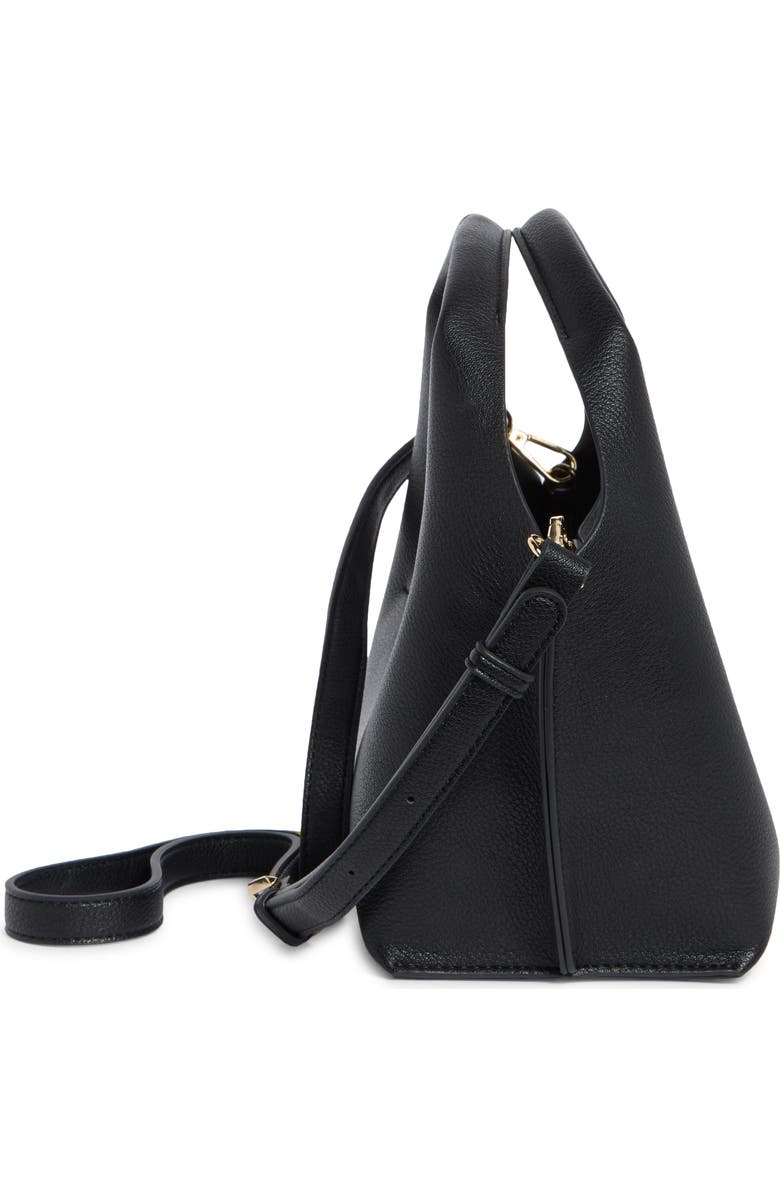 Dolce Vita Galen Cutout Faux Leather Handbag, Alternate, color, Black
