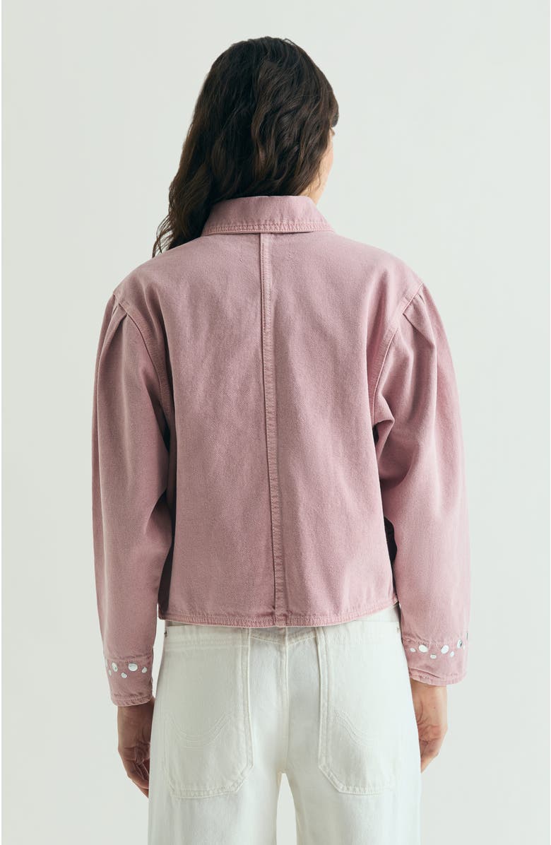 Scalpers Denim Studs Jacket, Alternate, color, Lightpink