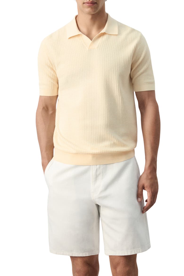 Slim Fit Cotton Polo, Main, color, PASTEL YELLOW