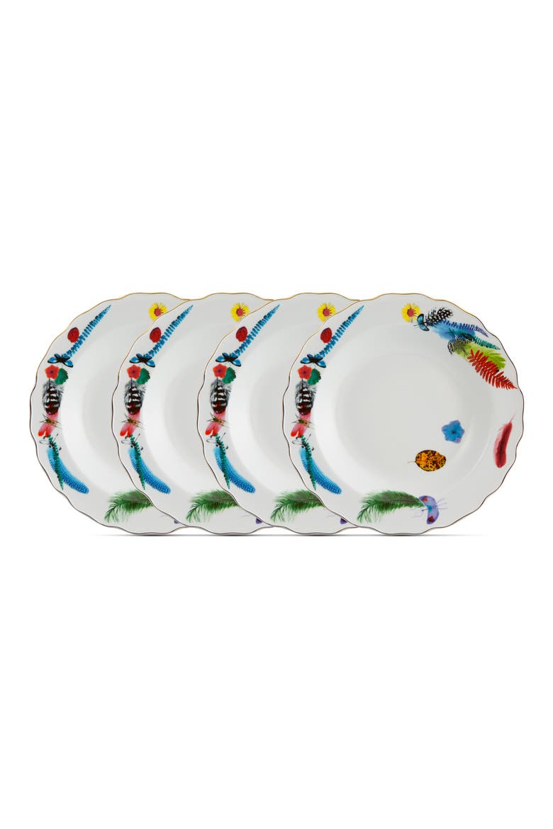 Caribe Set of 4 Soup Plates, Main, color, WHITE