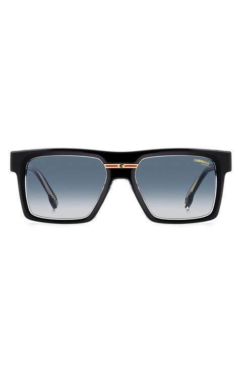 Victory 55mm Gradient Rectangular Sunglasses