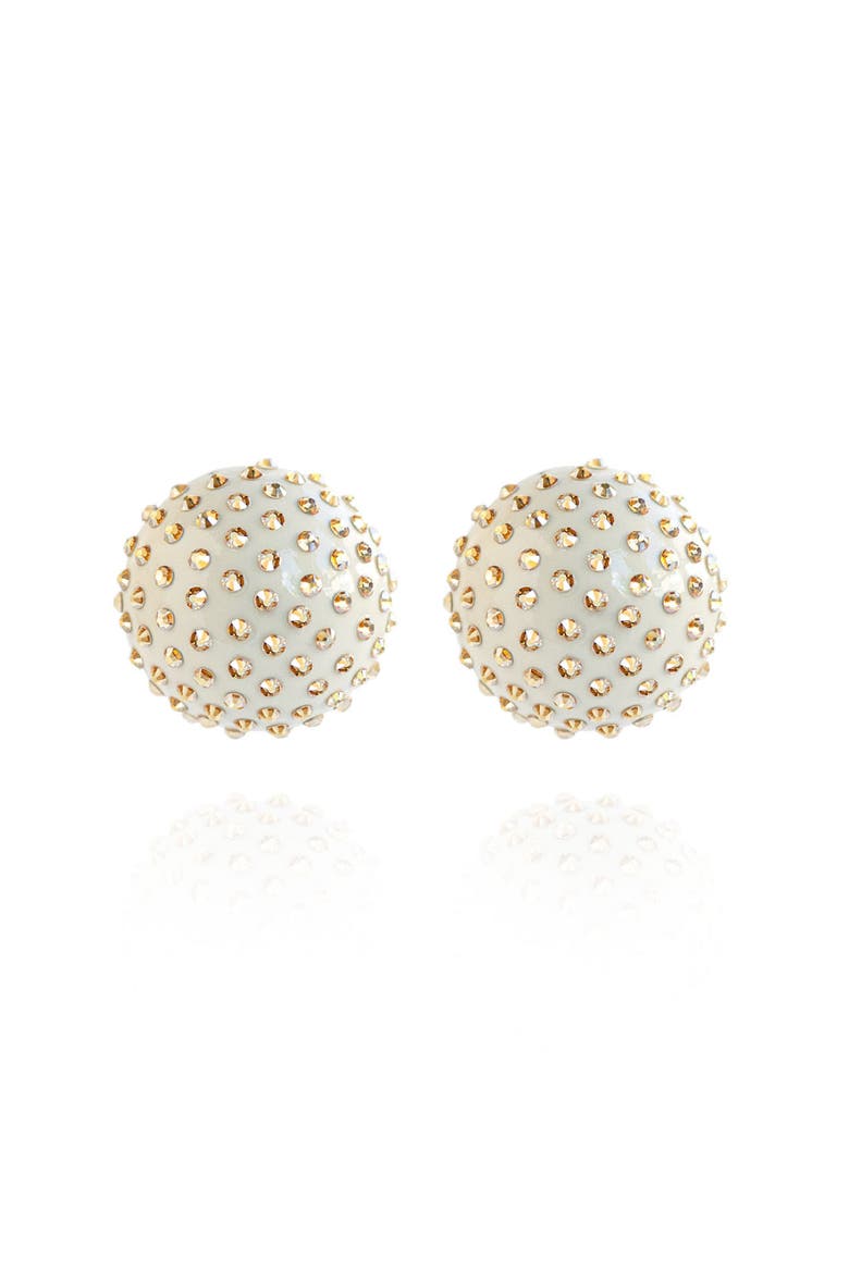 Gaia Jet Midi Earrings, Main, color, Golden Ivory