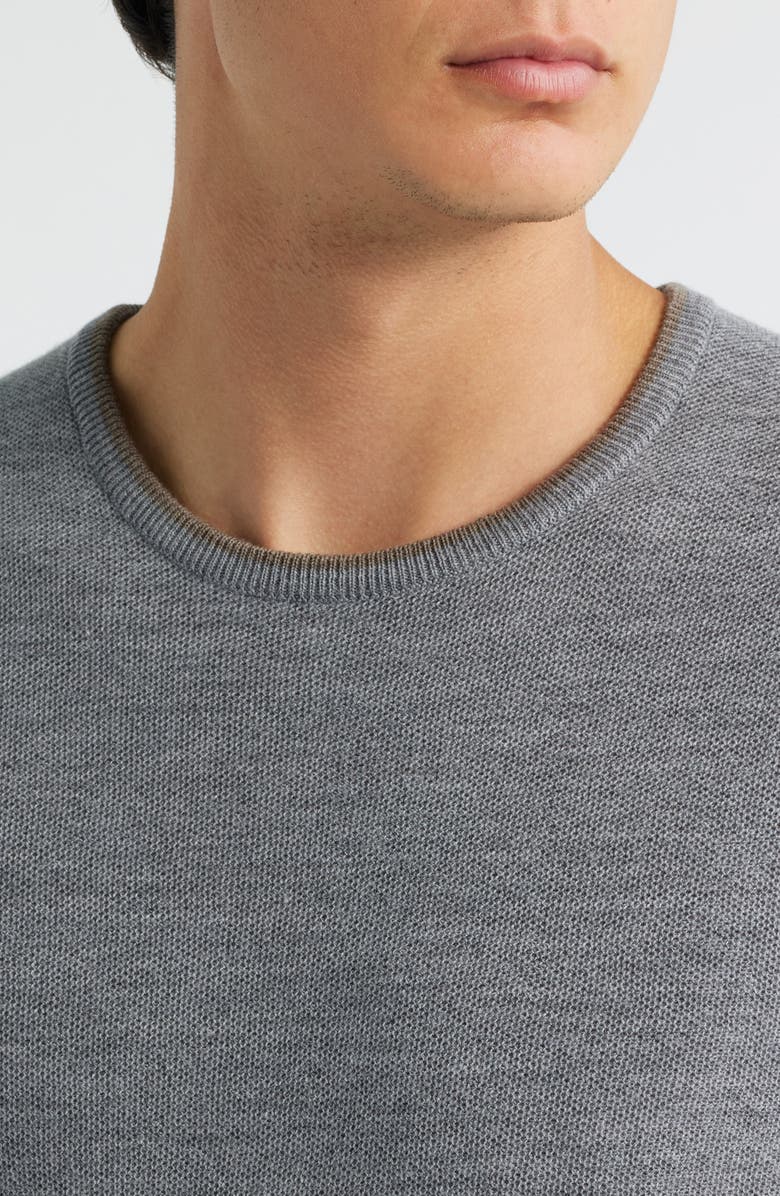 Jack Victor Belvedere Tipped Merino Wool Sweater, Alternate, color, Grey