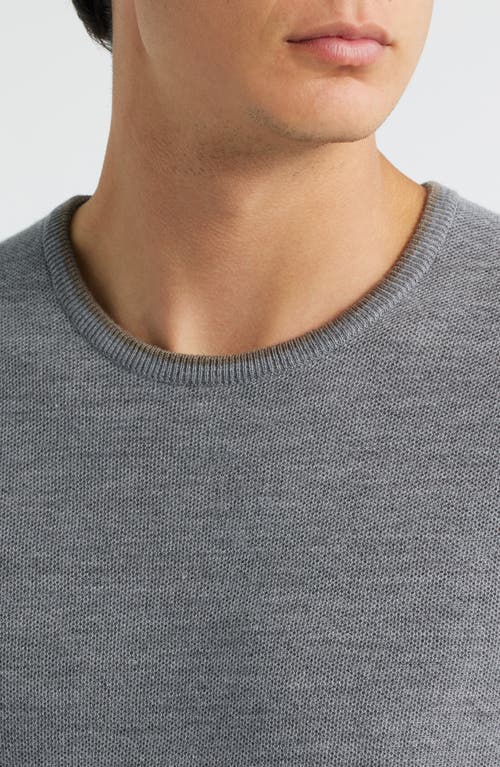 Jack Victor Belvedere Tipped Merino Wool Sweater In Gray