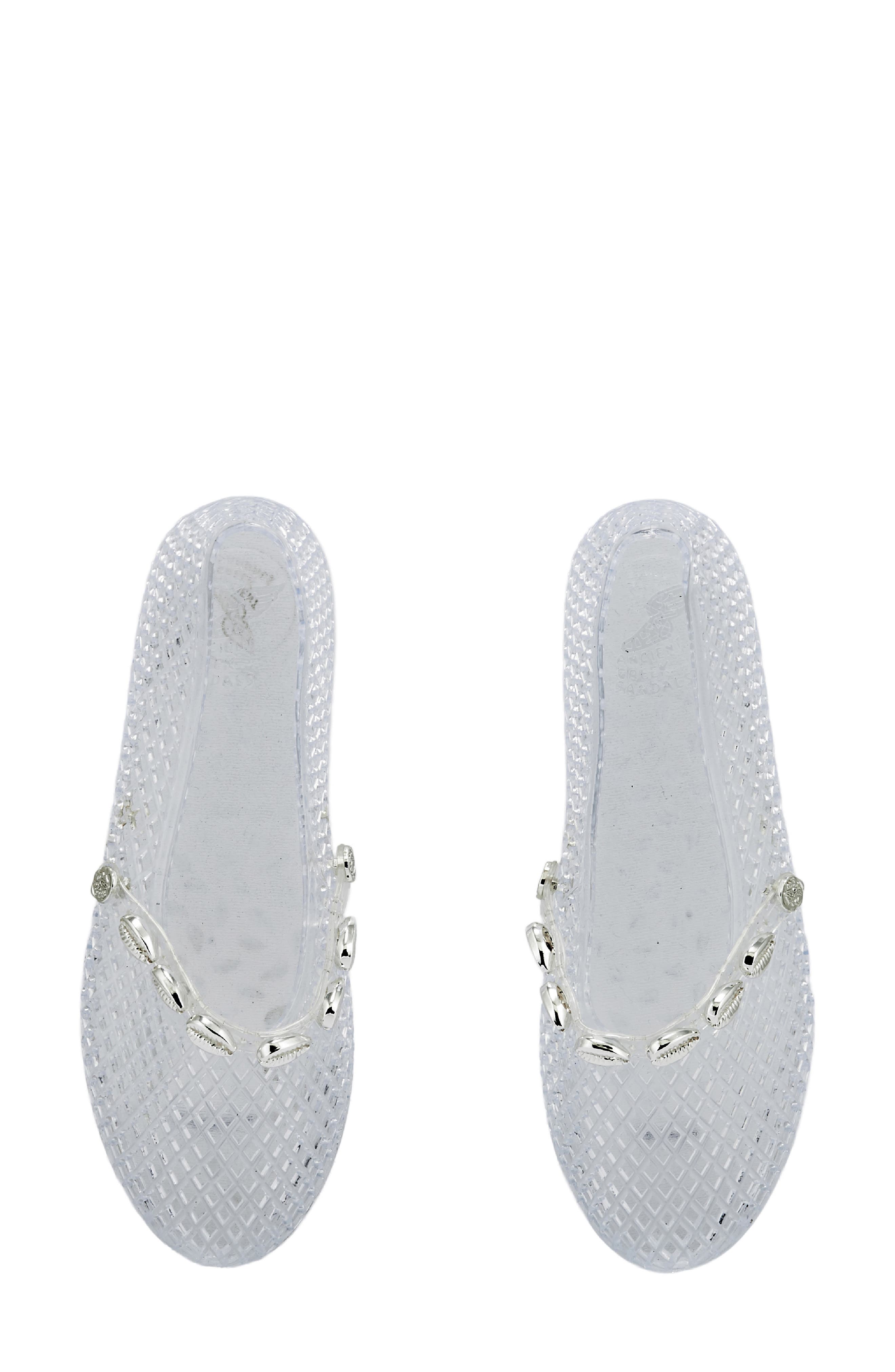 Iro Shells Jelly Flat, Alternate, color, CLEAR