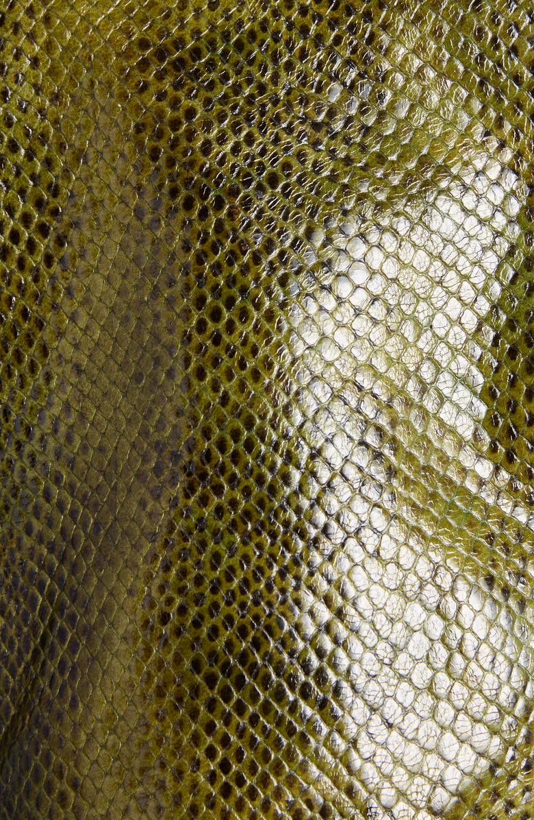 TOM FORD Snakeskin Embossed Leather Trench Coat, Alternate, color, 