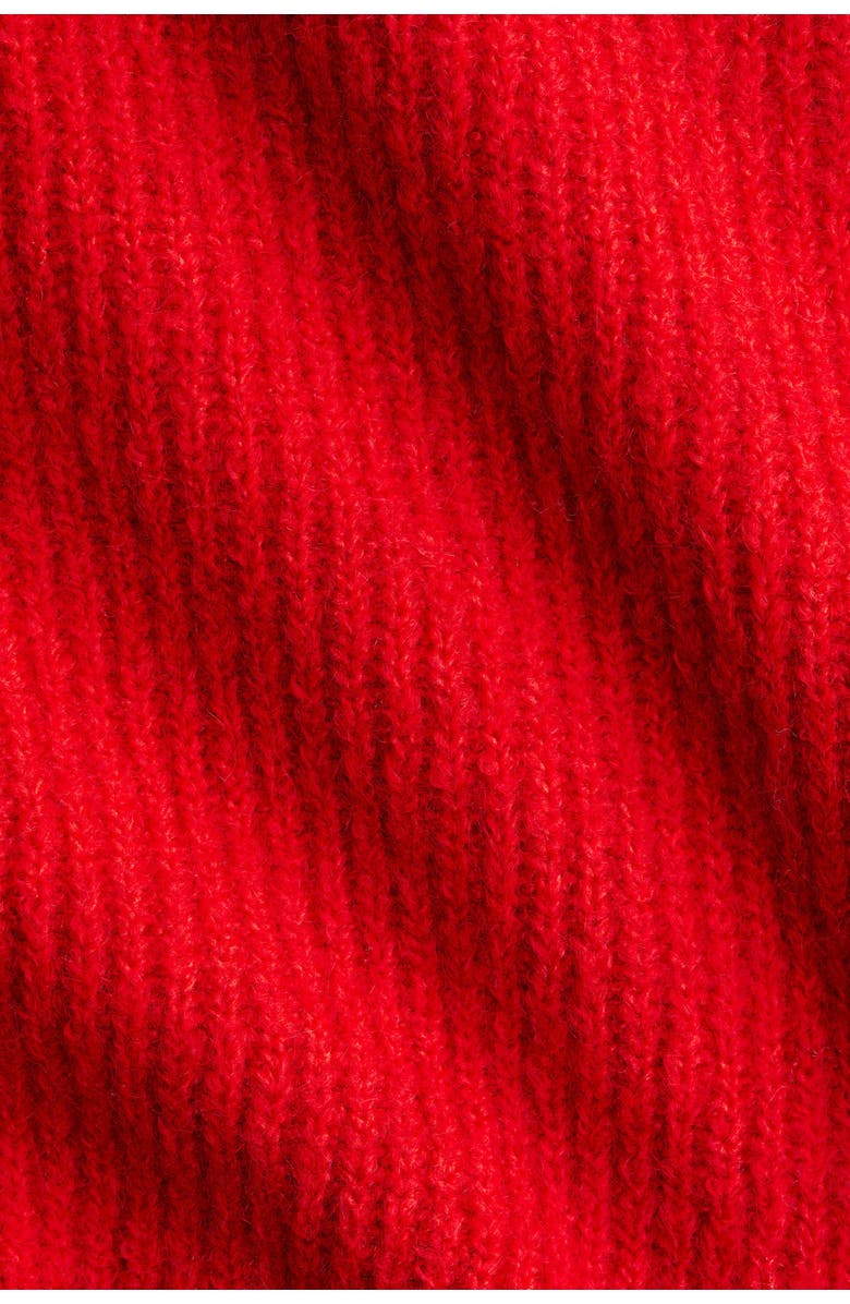 H&M Rib-knit Peplum Top, Alternate, color, Red