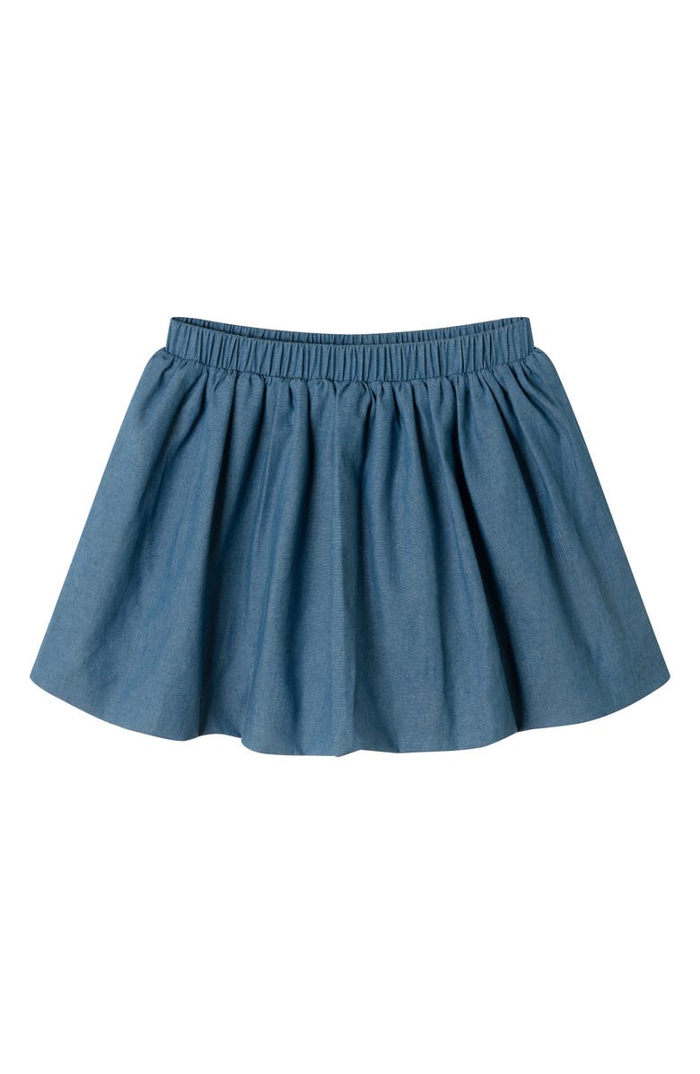 Andy & Evan Kids' Long Sleeve Graphic T-Shirt & Bubble Skirt Set, Alternate, color, White Multi/ Blue