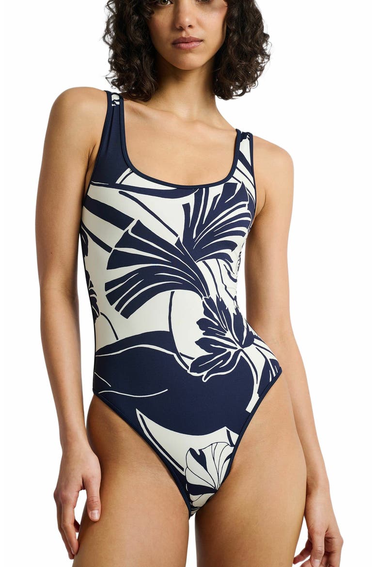 Arya One Piece, Alternate, color, DEEP NAVY/EGRET