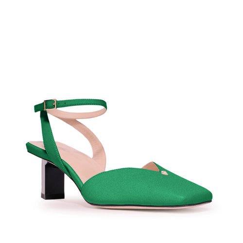 Tiannia Barnes Hope Ankle Strap Heels - Low, Alternate, color, Green