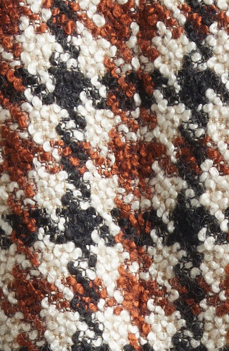 L'AGENCE Marie Houndstooth Double Breasted Blazer, Alternate, color, Black/Brown/Cream Houndstooth