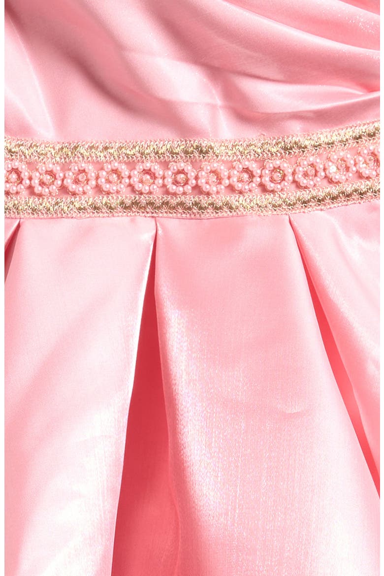 Kids' Draped Bodice Mikado Party Dress, Alternate, color, PINK
