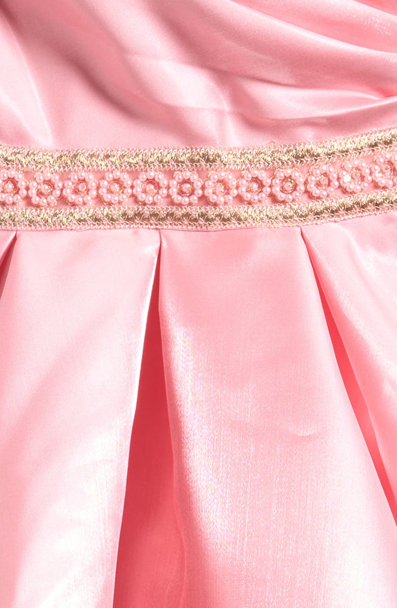 Iris & Ivy Kids' Draped Bodice Mikado Party Dress, Alternate, color, Pink