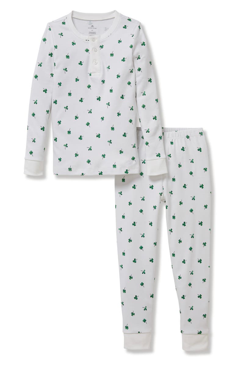 Petite Plume Kids' Pima Cotton Interlock Fitted Two-Piece Pajamas, Main, color, 