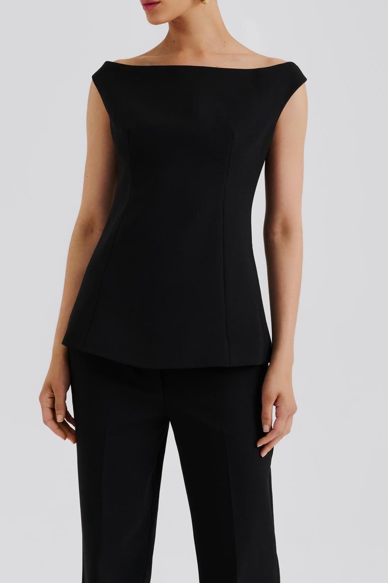 Diora Half Off Shoulder Top, Alternate, color, Black