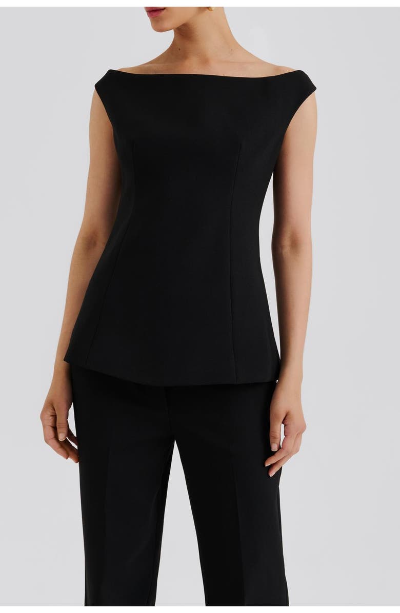 Malina Diora Half Off Shoulder Top, Alternate, color, Black