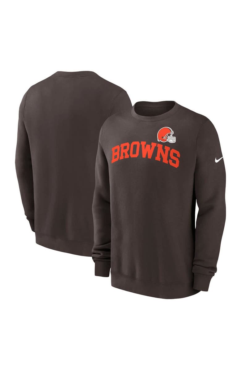 Nike Men's Nike Brown Cleveland Browns Club Pullover Sweatshirt, Main, color, 