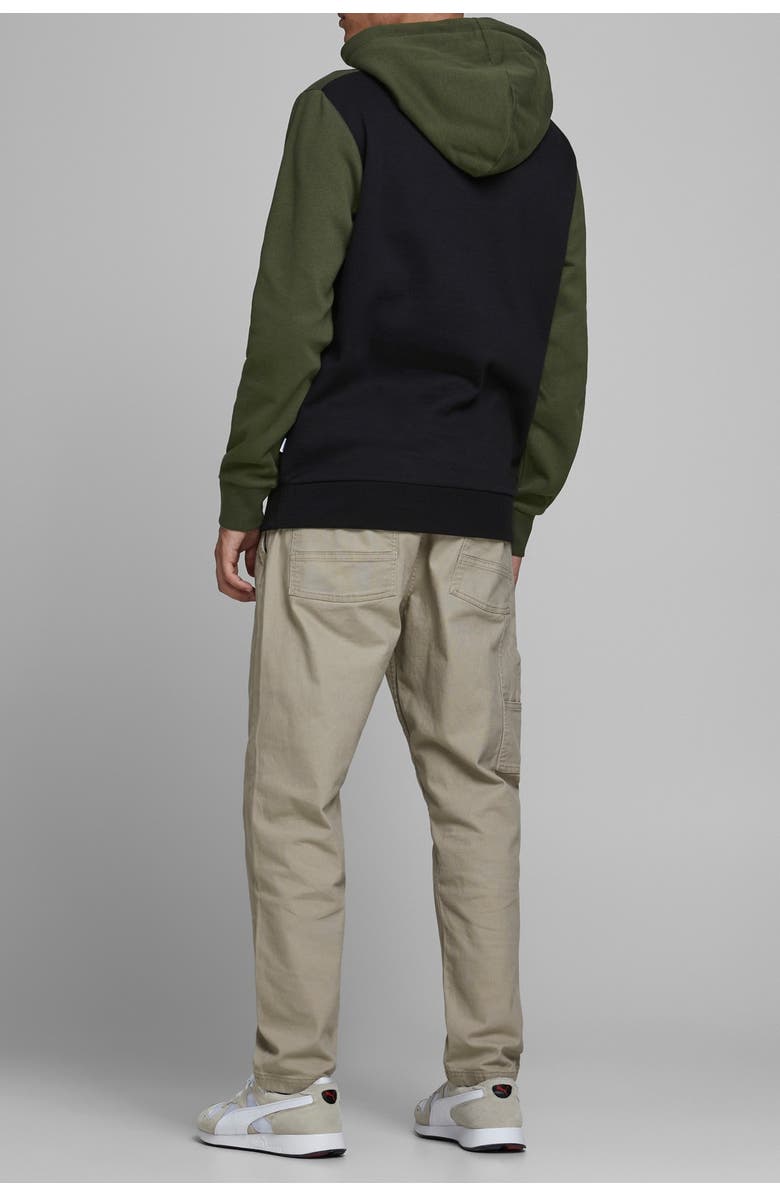 JACK&JONES Logo Colorblock Hooded Sweatshirt, Alternate, color, 
