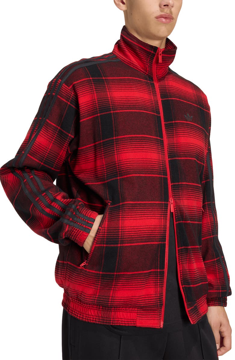 adidas Firebird Plaid Track Jacket, Alternate, color,