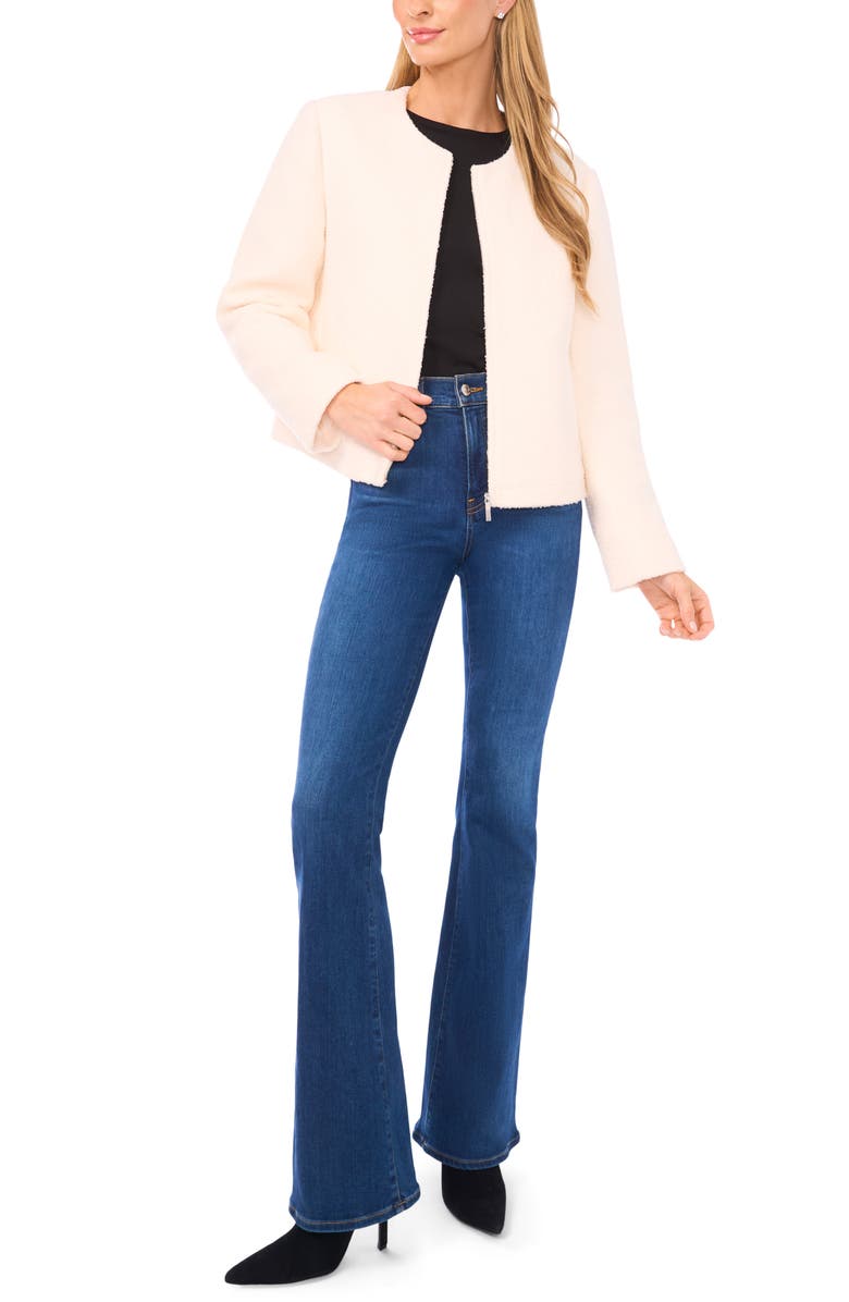 Halogen<sup>®</sup> High Pile Fleece Crop Zip Jacket, Alternate, color, New Ivory