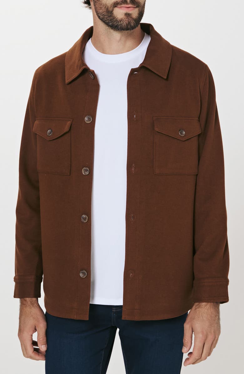 7 Diamonds Craftsman Twill Shacket, Main, color, Hickory