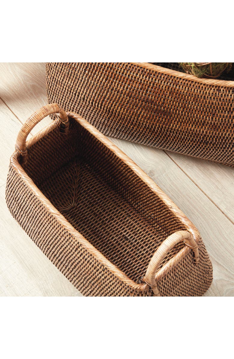 Napa Home & Garden Burma Rattan Narrow Magazine Baskets, Set Of 2, Alternate, color, 