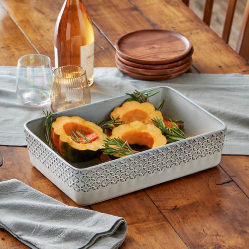 Tag Bistro Large Rectangular Grey Baking Dish Oven Safe In Multi