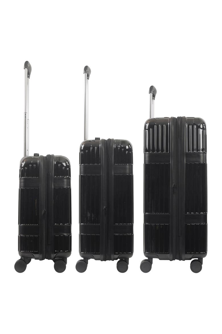 The Bedford 3-Piece Hardcase Luggage Set, Alternate, color, BLACK