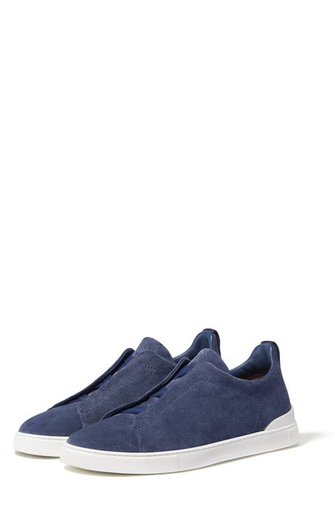 Triple Stitch Suede Slip-On Sneaker (Men)