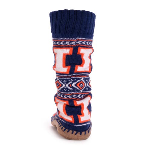 Muk Luks Gameday Slipper Socks In Blue