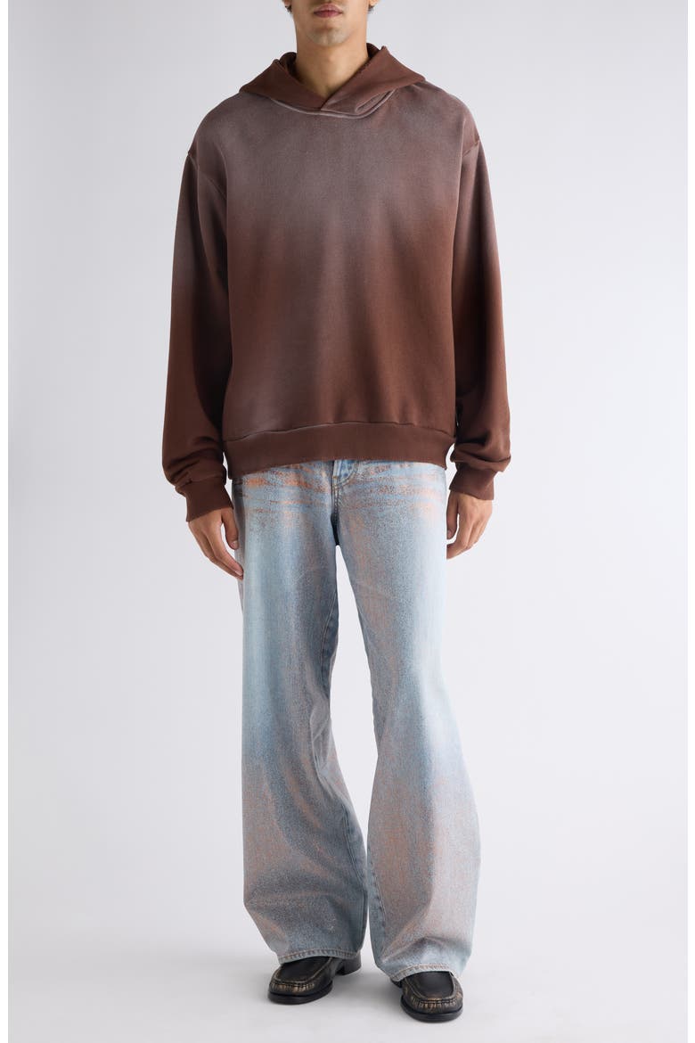 Stockholm Oversize Distressed Graphic Hoodie, Alternate, color, CHOCOLATE BROWN