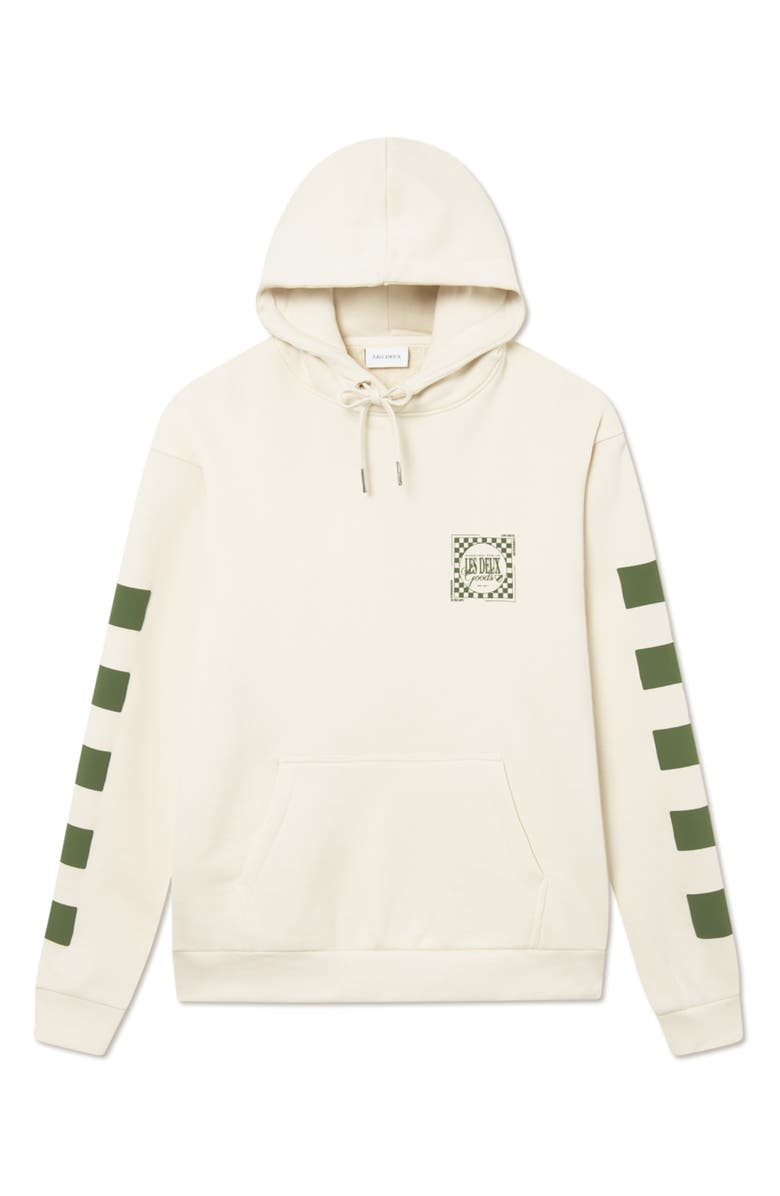 Les Deux Goods Hoodie, Main, color, Ivory/ Chive Green