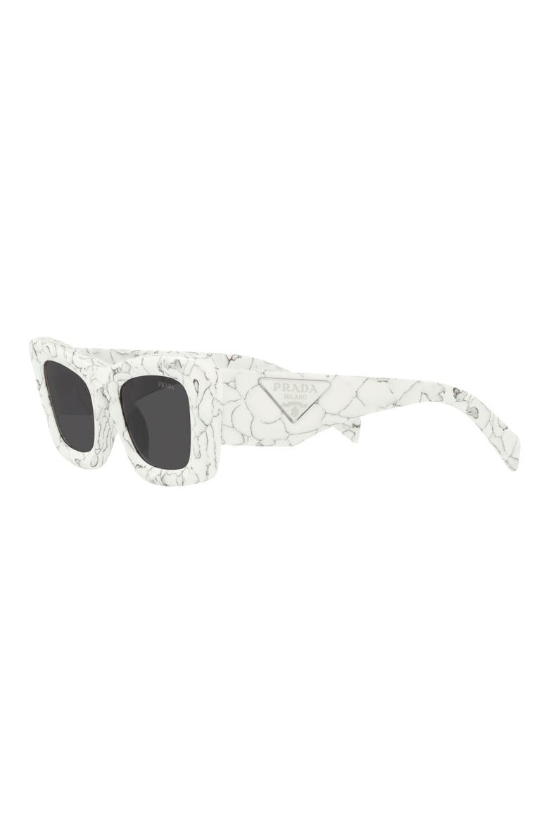 50mm Square Sunglasses, Alternate, color, MATTE WHITE