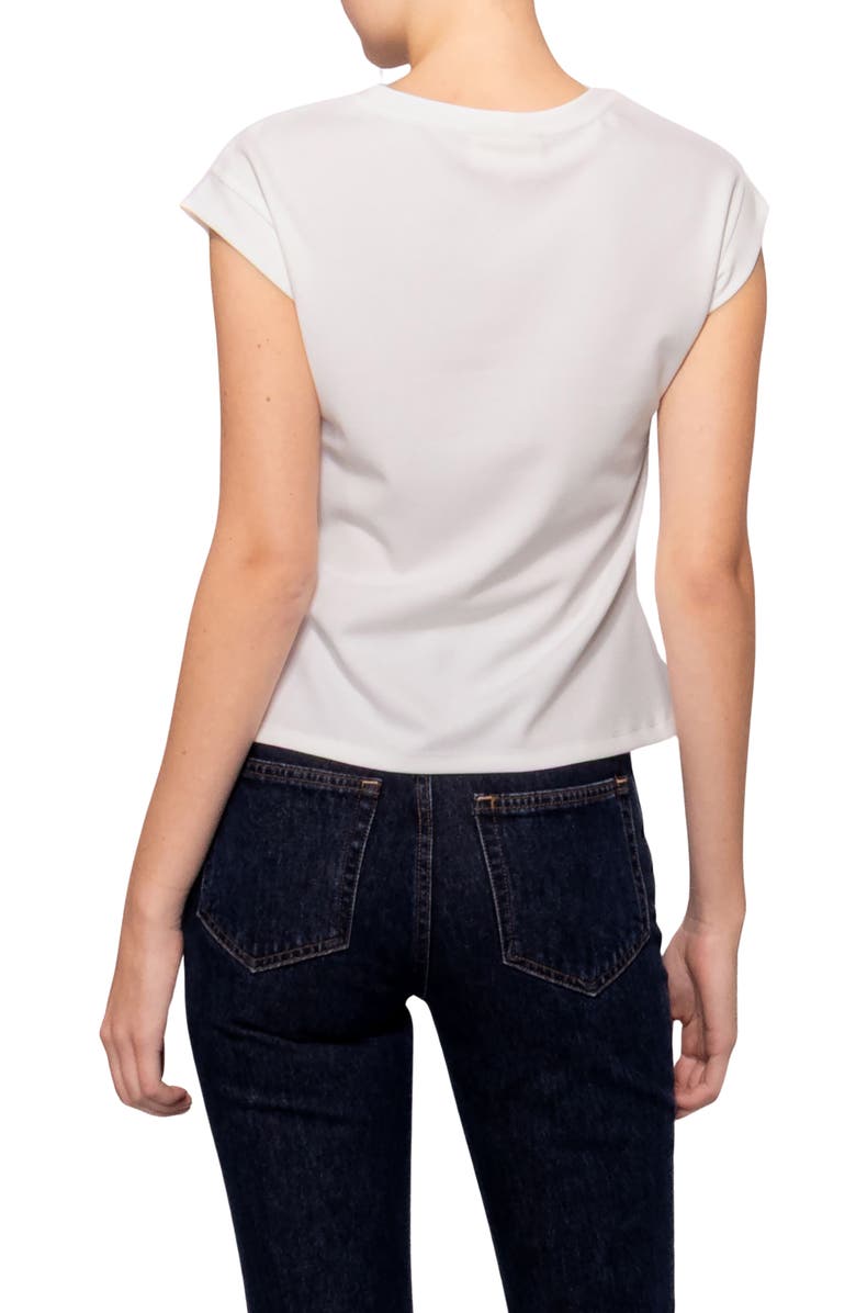 MELLODAY Cinched Techno Top, Alternate, color, White