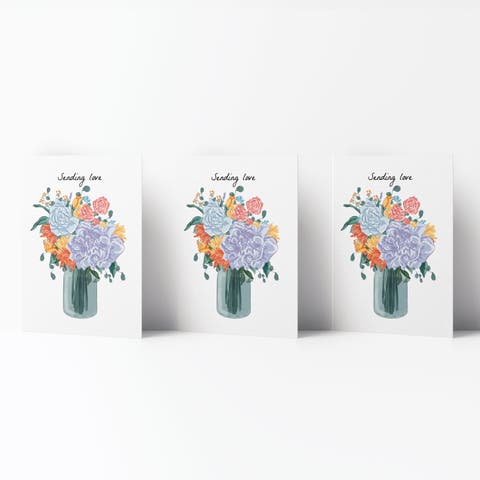 Love/Friendship Greeting Card Pack (3ct) "Sending Love"