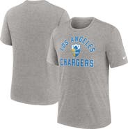 Nike Men's Nike Heather Gray Los Angeles Chargers Favorable Timeline Tri-Blend T-Shirt