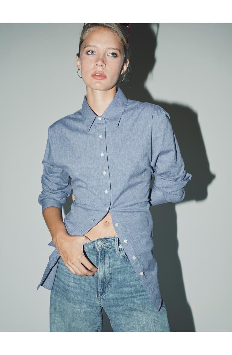 The Shirt by Rochelle Behrens The Washed Linen Shirt, Alternate, color, Chambray Linen