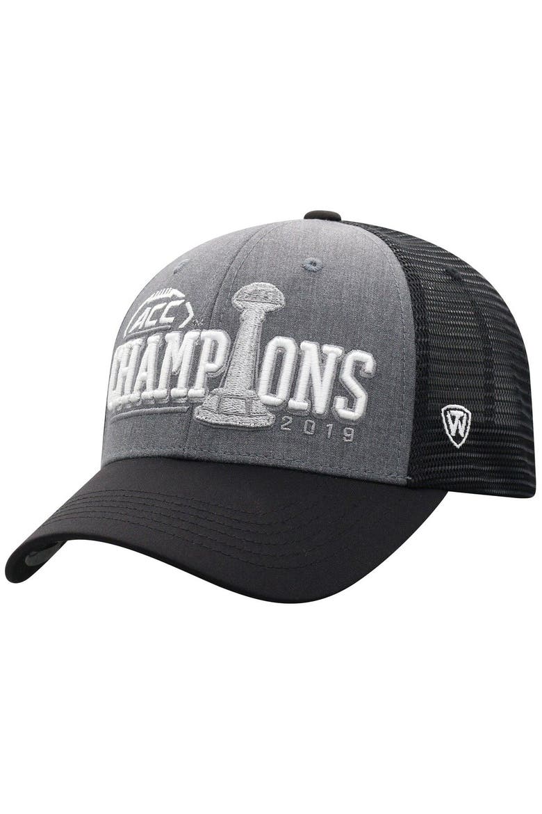 Men's Top of the World Gray/Black Clemson Tigers 2019 ACC Football Champions Locker Room Adjustable Hat, Alternate, color, Gray